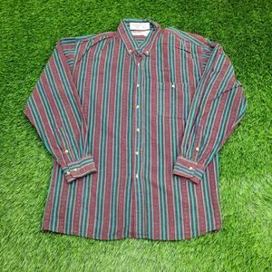 Vintage Y2K McGregor Button Shirt Large 23x30 Striped